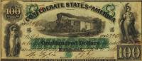 p6 from Confederate States of America: 100 Dollars from 1861